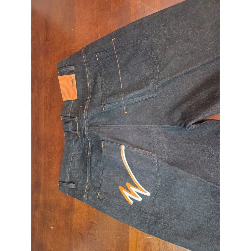 Miskeen Originals Artistic Fit Selvedge Denim Jeans Size 38 Raw Dark Wash